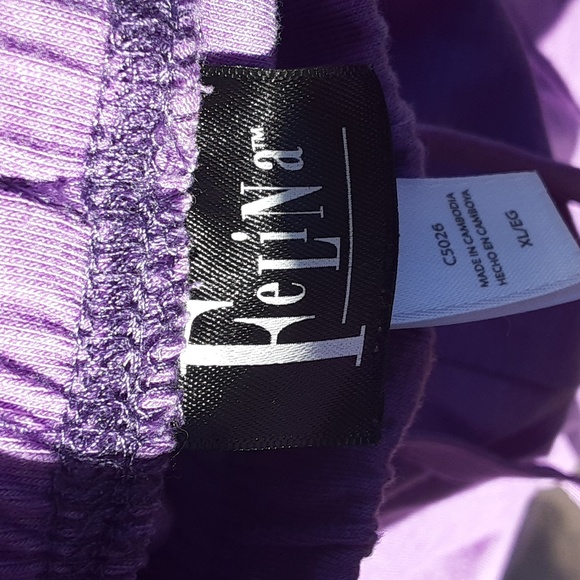 Felina woman's shorts lavender Rayon Polyester Spandex size XL - Picture 4 of 14